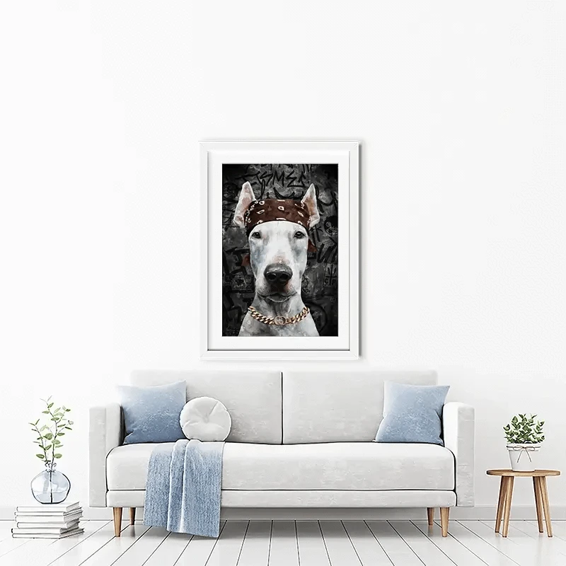 Dog In Bandana Framed Art Print Dog In Bandana Framed Art Print wall art product Svetlana Aleynikova