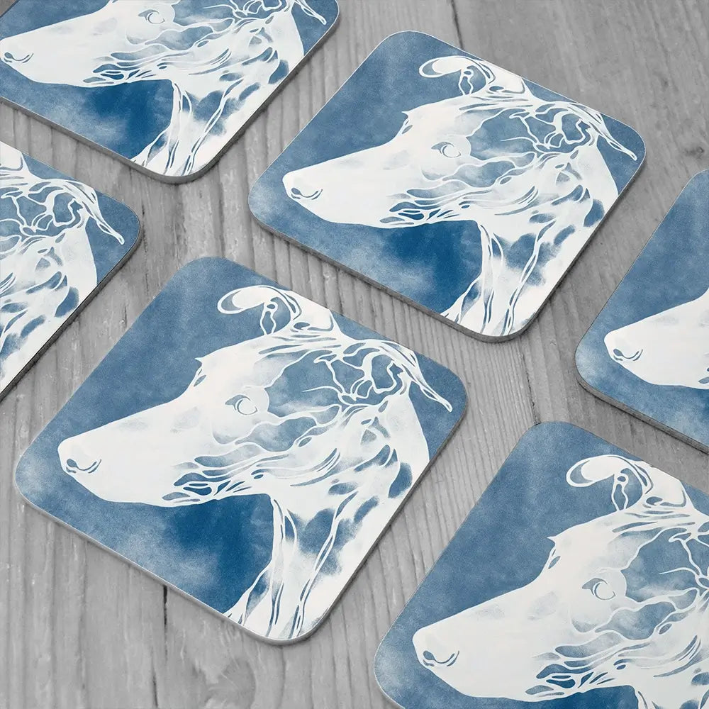 Dog Profile Coaster Set Dog Profile Coaster Set wall art product Chromatic Storm Studio