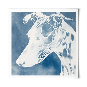 Dog Profile Square Art Print Dog Profile Square Art Print wall art product Chromatic Storm Studio