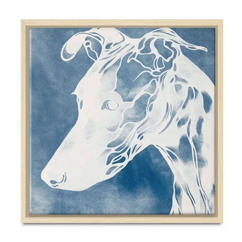 Dog Profile Square Canvas Print Dog Profile Square Canvas Print wall art product Chromatic Storm Studio