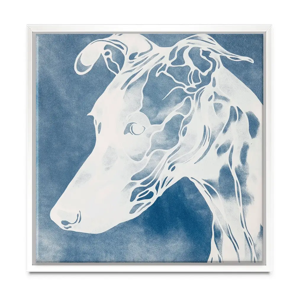 Dog Profile Square Canvas Print Dog Profile Square Canvas Print wall art product Chromatic Storm Studio