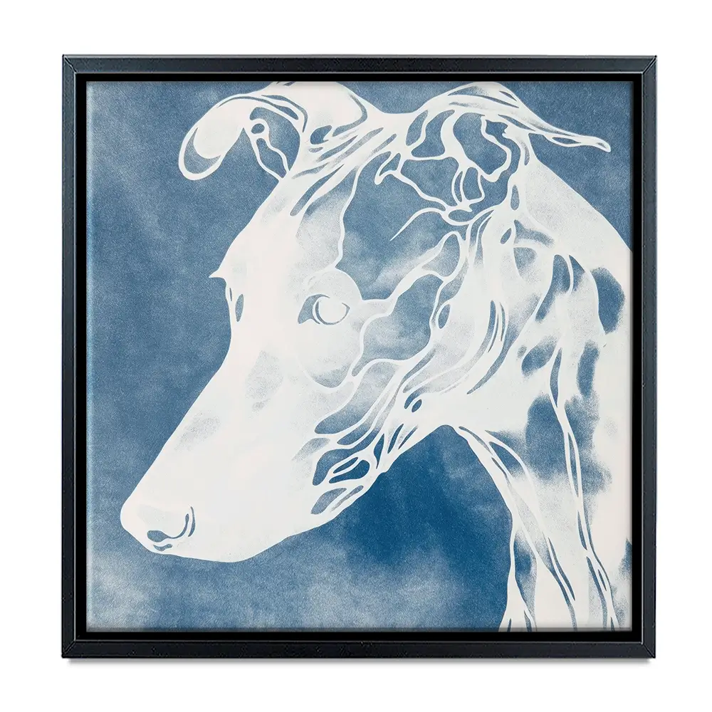Dog Profile Square Canvas Print Dog Profile Square Canvas Print wall art product Chromatic Storm Studio