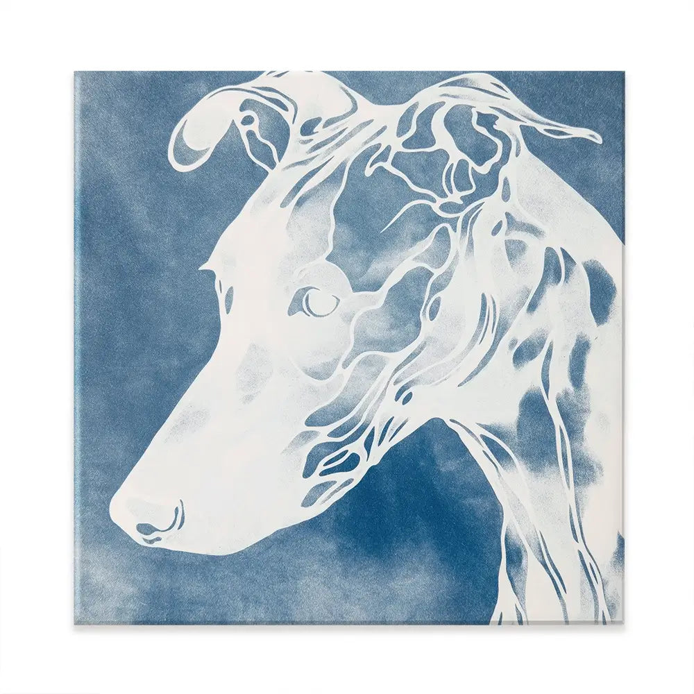 Dog Profile Square Canvas Print Dog Profile Square Canvas Print wall art product Chromatic Storm Studio