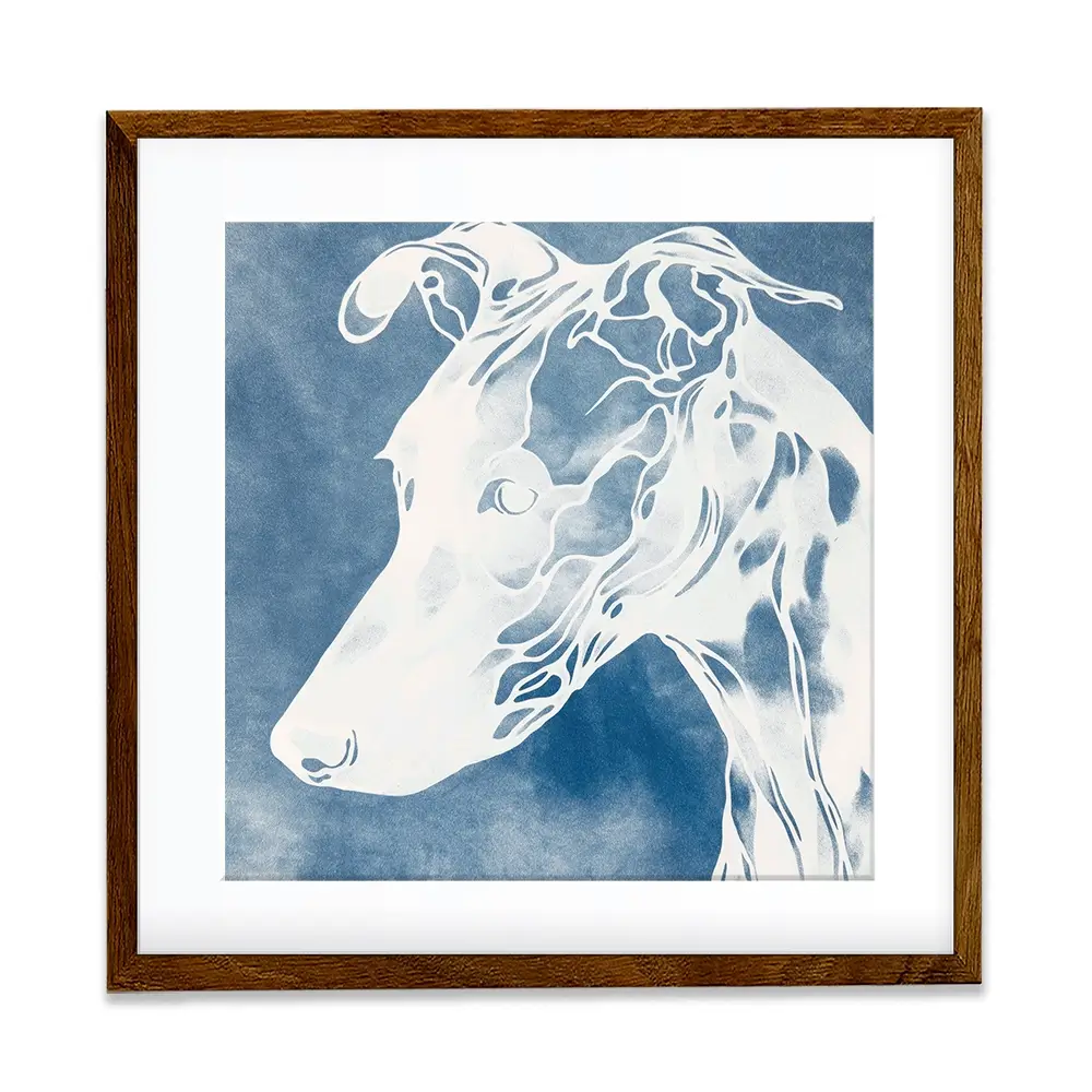 Dog Profile Square Framed Art Print Dog Profile Square Framed Art Print wall art product Chromatic Storm Studio