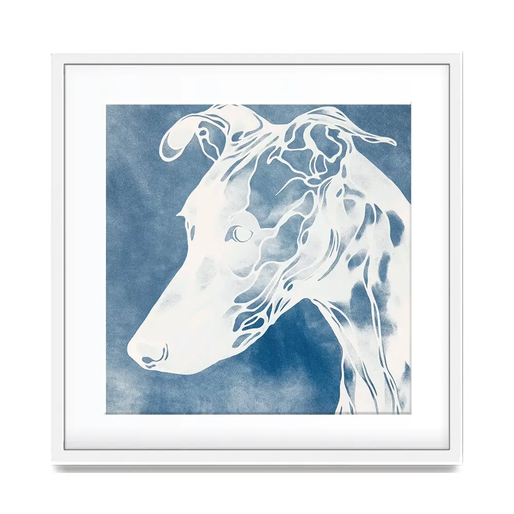 Dog Profile Square Framed Art Print Dog Profile Square Framed Art Print wall art product Chromatic Storm Studio