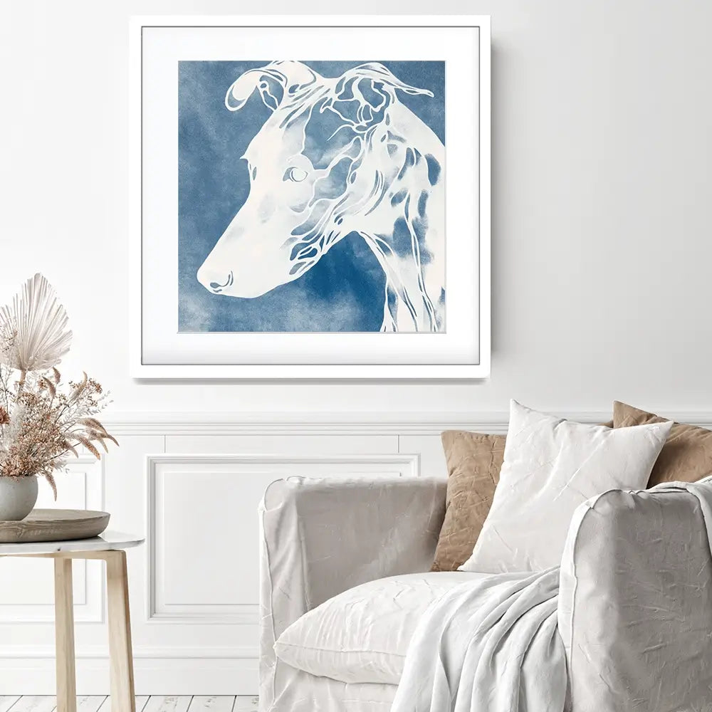 Dog Profile Square Framed Art Print Dog Profile Square Framed Art Print wall art product Chromatic Storm Studio