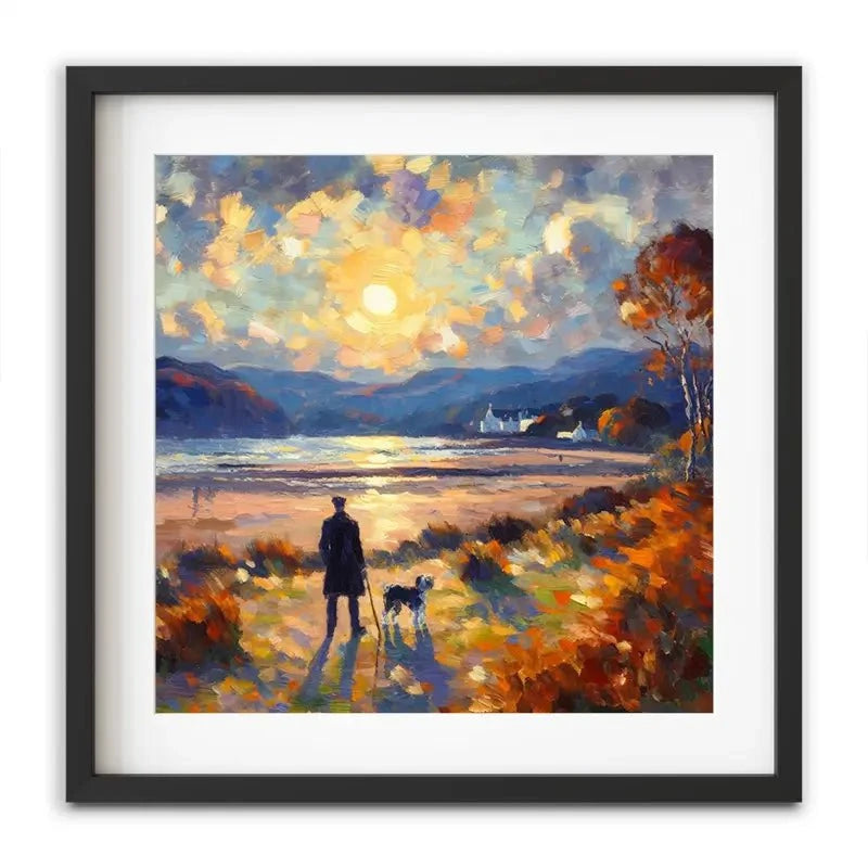 Dog Walker Framed Art Print Dog Walker Framed Art Print wall art product David Alexander Elder