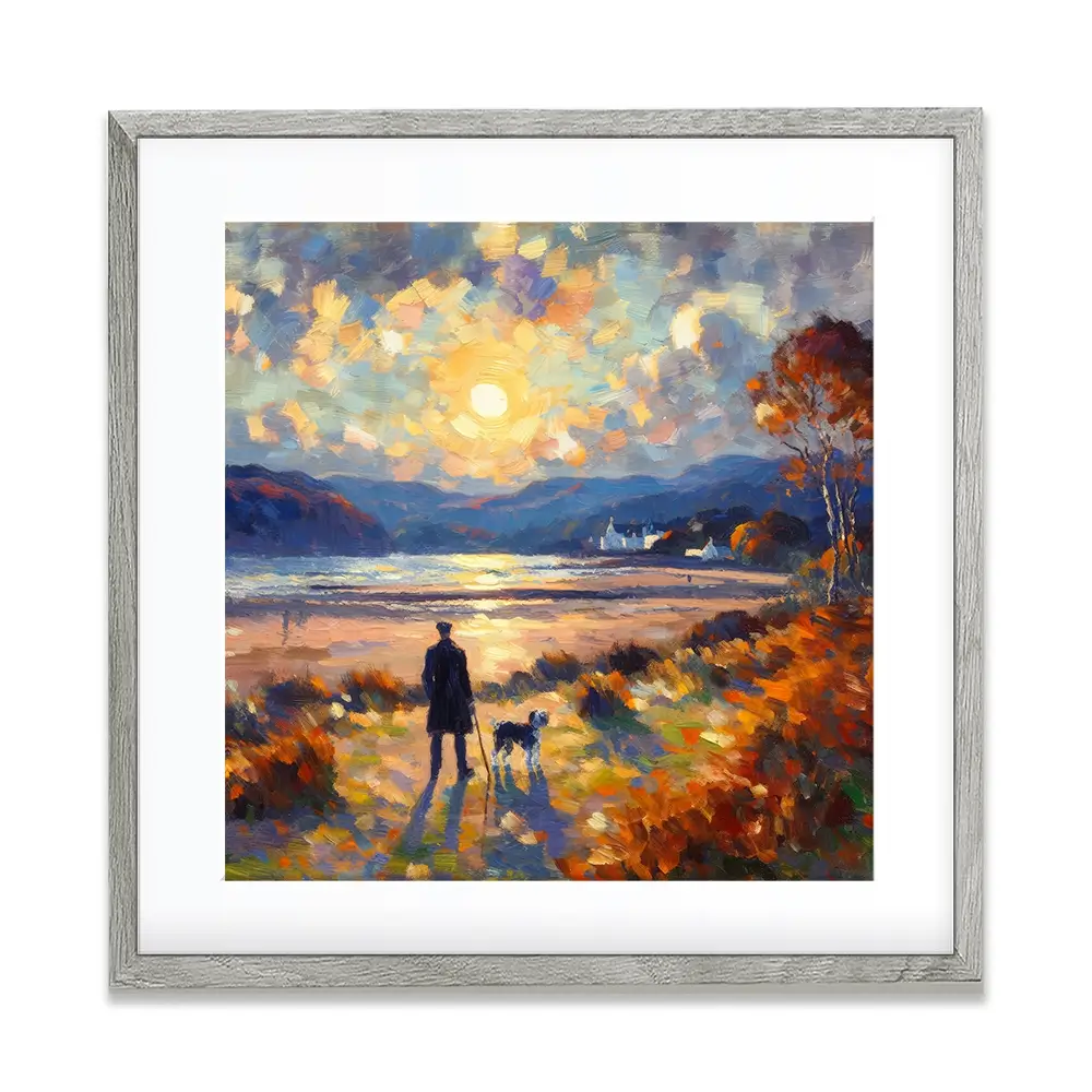 Dog Walker Framed Art Print Dog Walker Framed Art Print wall art product David Alexander Elder