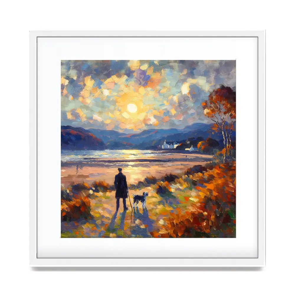 Dog Walker Framed Art Print Dog Walker Framed Art Print wall art product David Alexander Elder