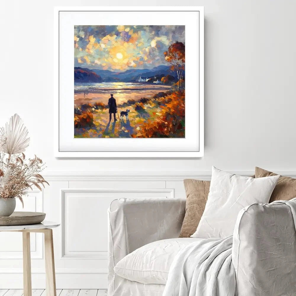 Dog Walker Framed Art Print Dog Walker Framed Art Print wall art product David Alexander Elder