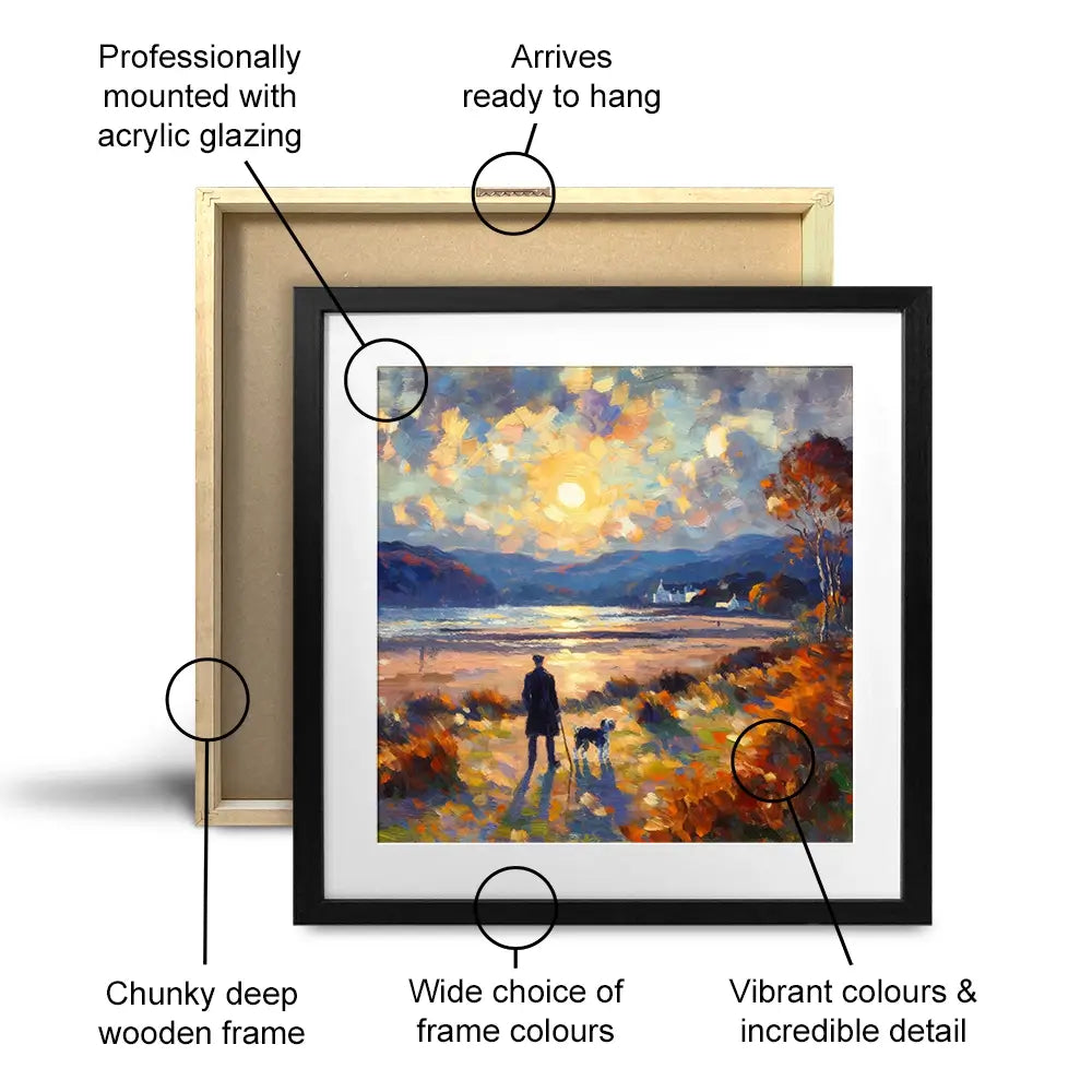Dog Walker Framed Art Print Dog Walker Framed Art Print wall art product David Alexander Elder