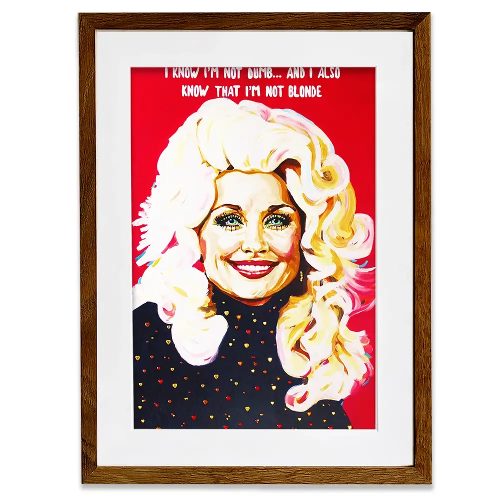 Dolly Parton Queen Of Country Framed Art Print Dolly Parton Queen Of Country Framed Art Print wall art product Juliet Stockton