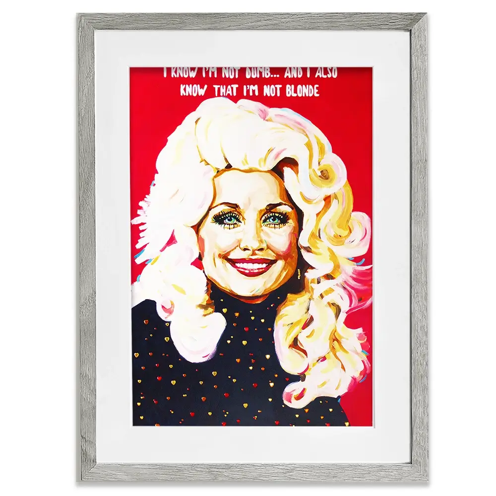 Dolly Parton Queen Of Country Framed Art Print Dolly Parton Queen Of Country Framed Art Print wall art product Juliet Stockton