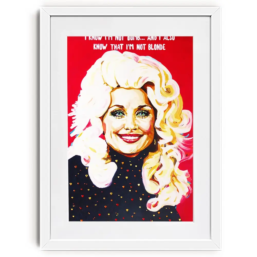 Dolly Parton Queen Of Country Framed Art Print Dolly Parton Queen Of Country Framed Art Print wall art product Juliet Stockton