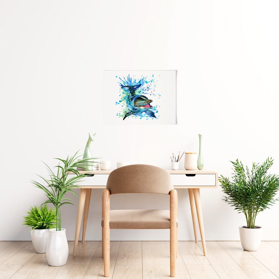 Dolphin Splash Art Print Dolphin Splash Art Print wall art product Faenkova Elena / Shutterstock