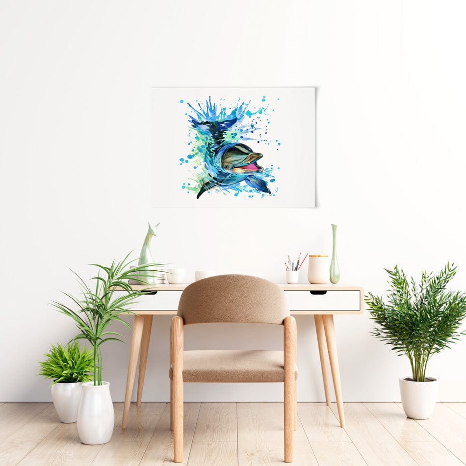 Dolphin Splash Art Print wall art product Faenkova Elena / Shutterstock