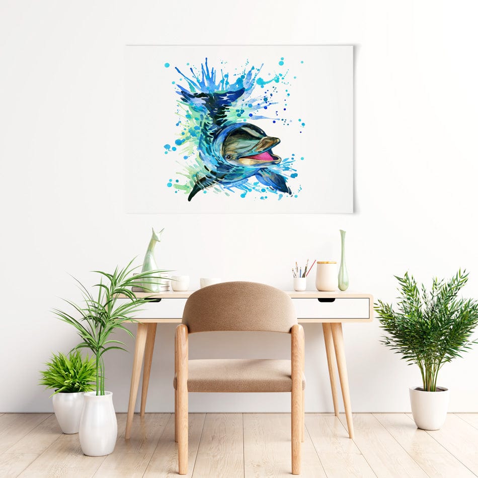 Dolphin Splash Art Print wall art product Faenkova Elena / Shutterstock