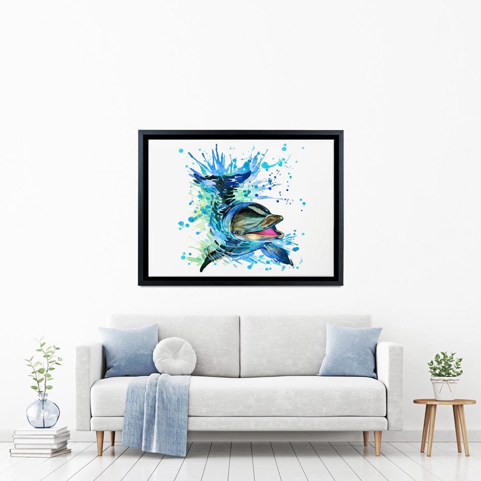 Dolphin Splash Canvas Print wall art product Faenkova Elena / Shutterstock