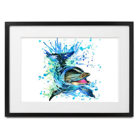 Dolphin Splash Framed Art Print Dolphin Splash Framed Art Print wall art product Faenkova Elena / Shutterstock