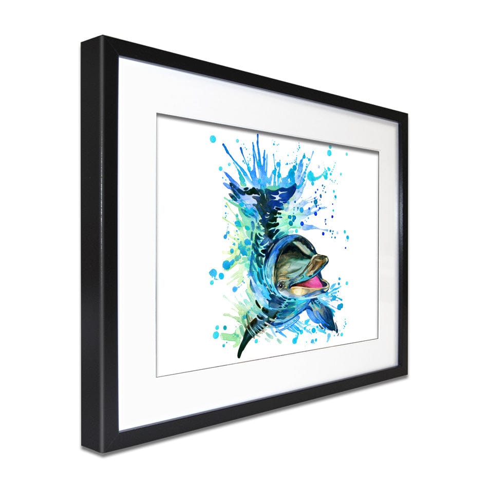 Dolphin Splash Framed Art Print Dolphin Splash Framed Art Print wall art product Faenkova Elena / Shutterstock