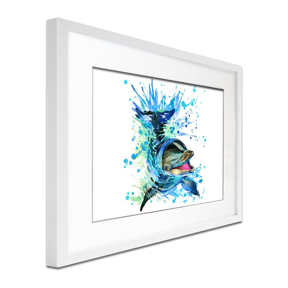 Dolphin Splash Framed Art Print wall art product Faenkova Elena / Shutterstock