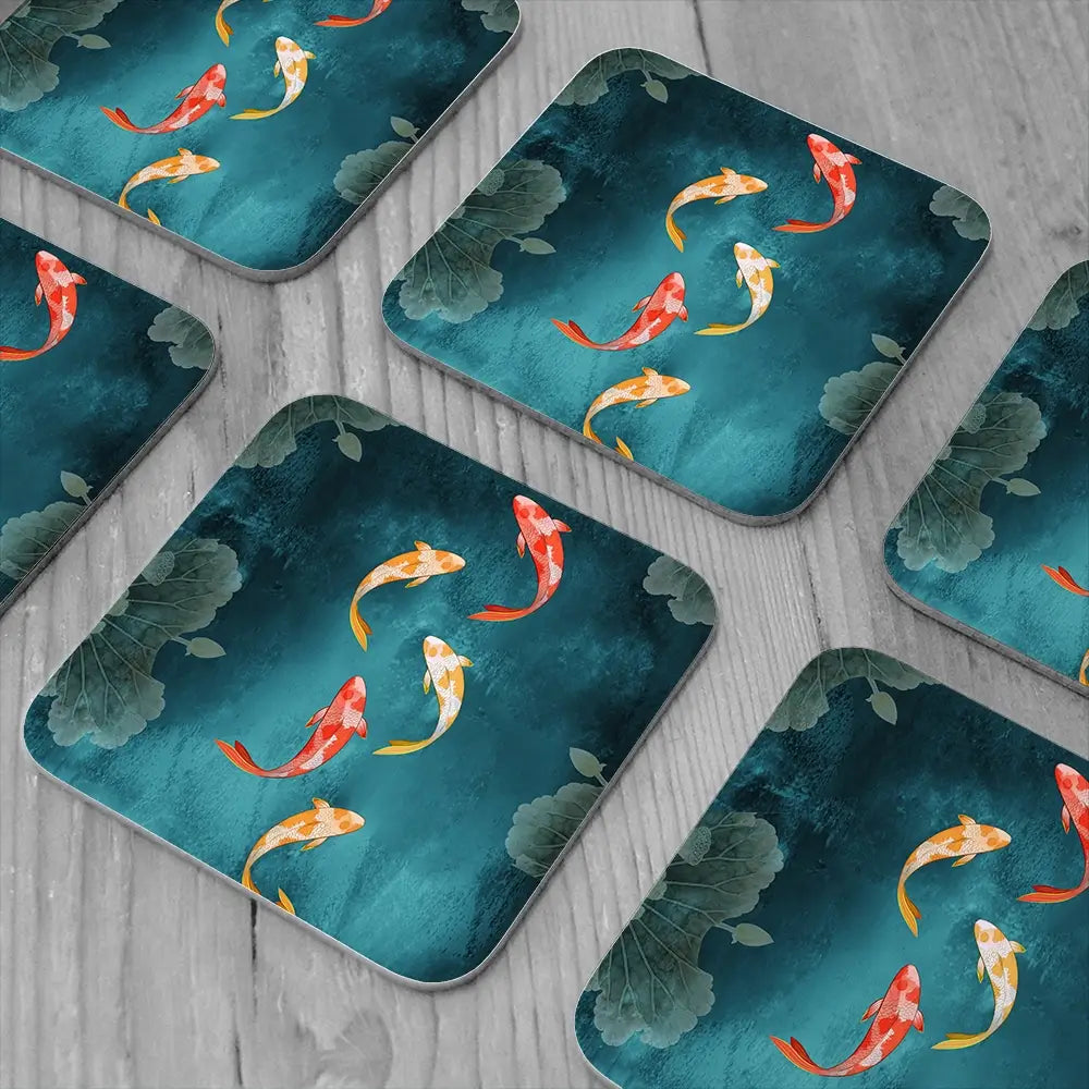 Don't Be Koi Coaster Set Rainbow Soul Tree Coaster Set | Rainbow Soul Tree Art Coasters wall art product Abubkr Mohamed / Shutterstock