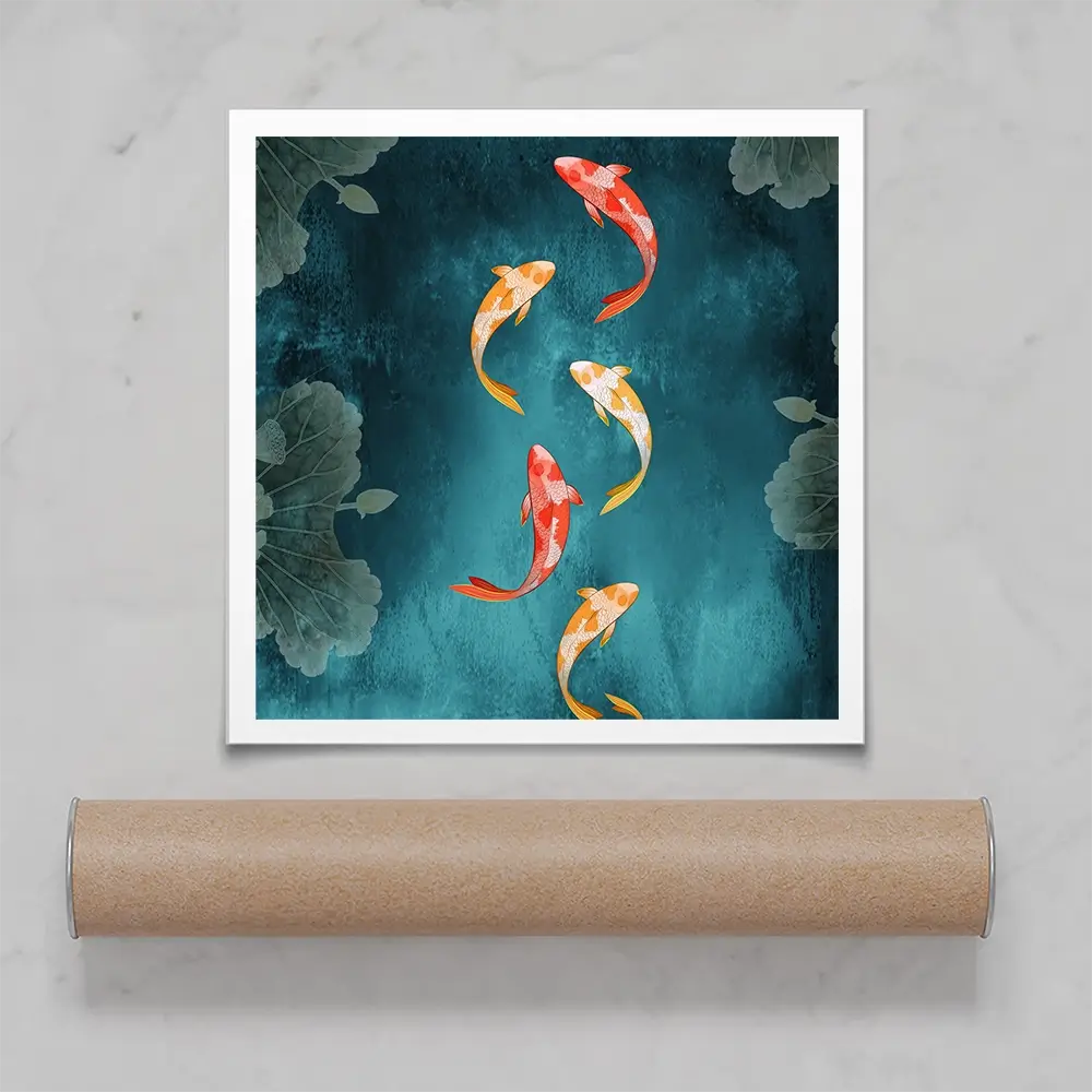 Don't Be Koi Square Art Print Don't Be Koi Square Art Print wall art product Abubkr Mohamed / Shutterstock