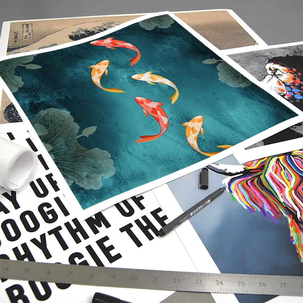 Don't Be Koi Square Art Print Don't Be Koi Square Art Print wall art product Abubkr Mohamed / Shutterstock