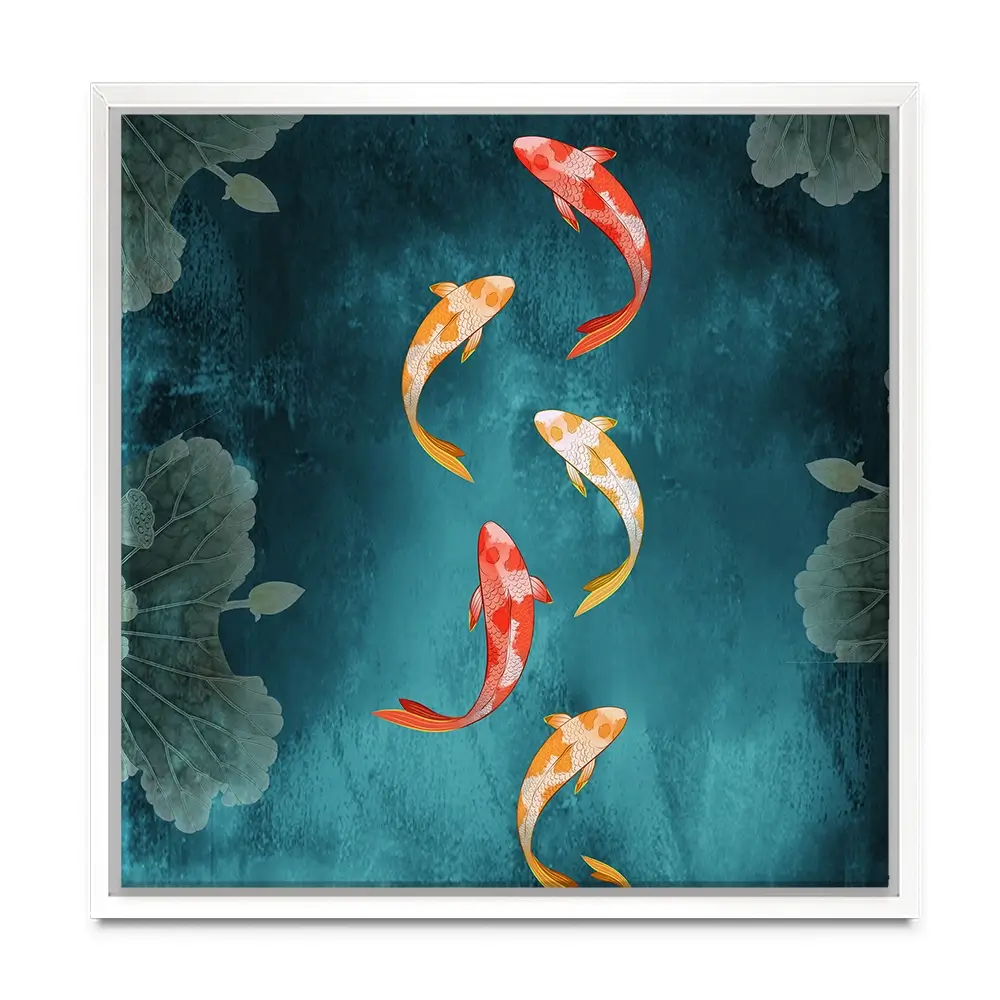 Don't Be Koi Square Canvas Print Don't Be Koi Square Canvas Print wall art product Abubkr Mohamed / Shutterstock