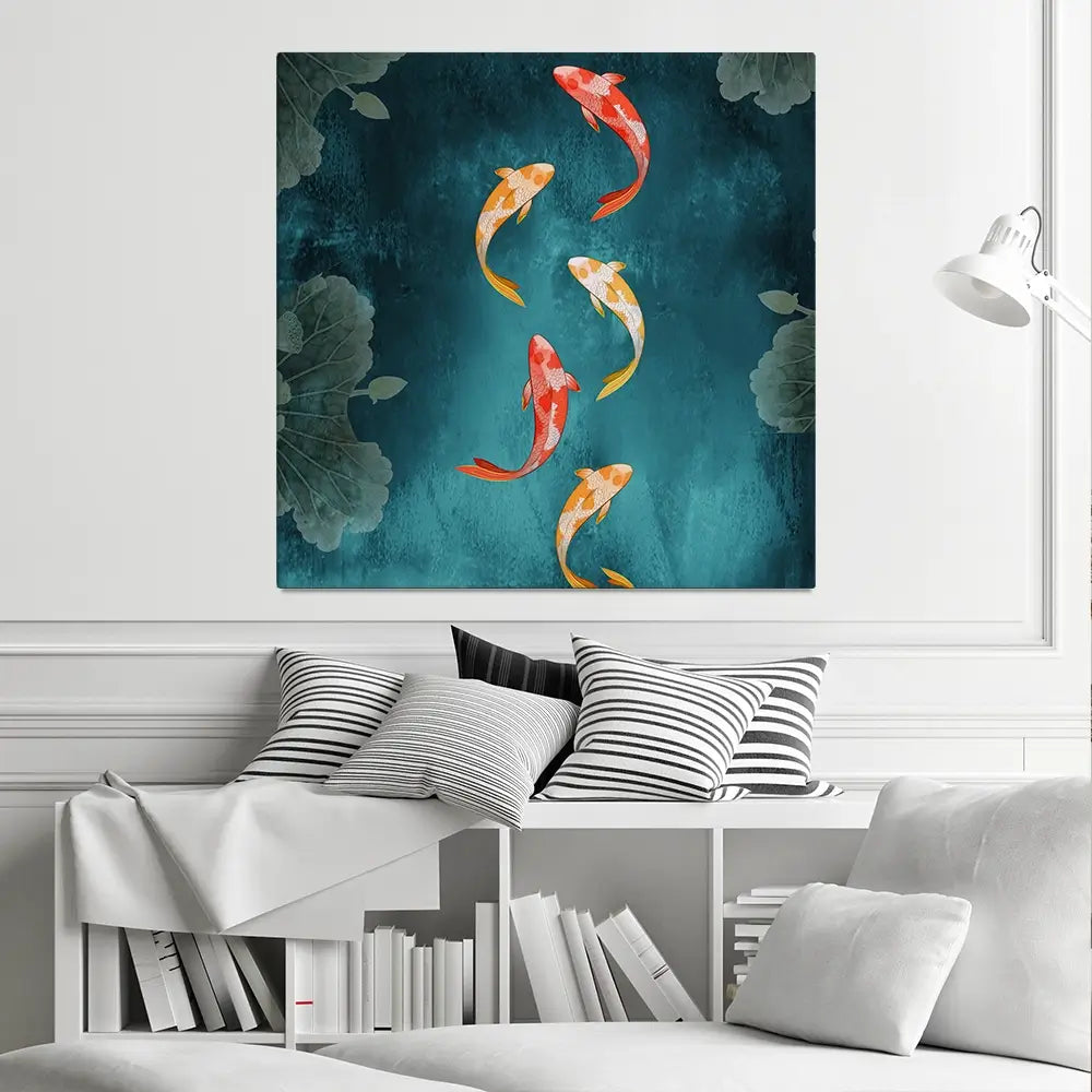 Don't Be Koi Square Canvas Print Don't Be Koi Square Canvas Print wall art product Abubkr Mohamed / Shutterstock