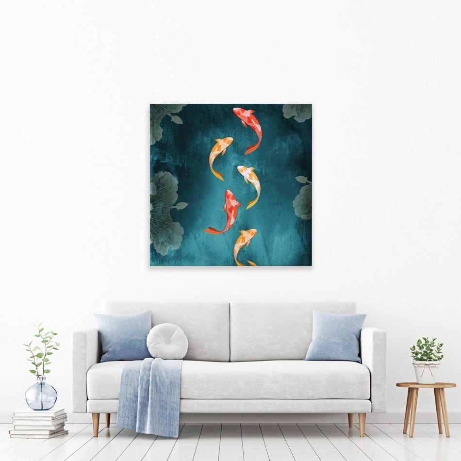Don't Be Koi Square Canvas Print wall art product Abubkr Mohamed / Shutterstock