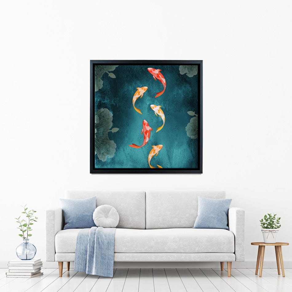 Don't Be Koi Square Canvas Print wall art product Abubkr Mohamed / Shutterstock