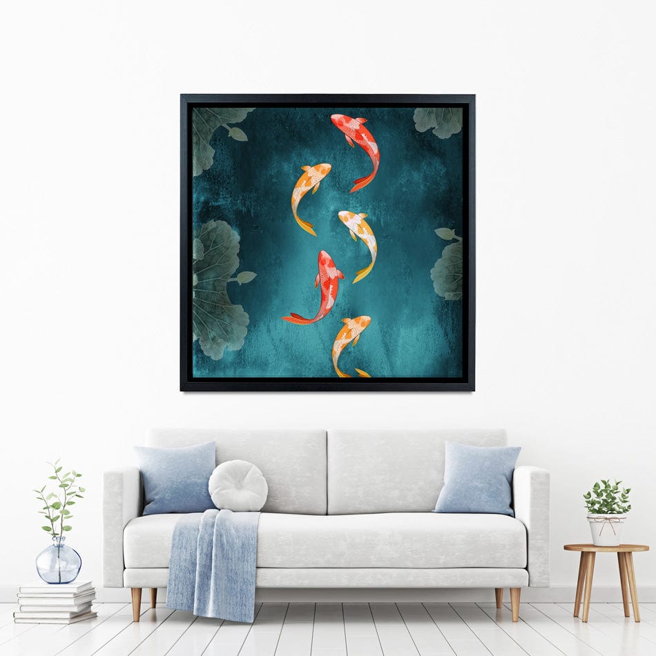 Don't Be Koi Square Canvas Print wall art product Abubkr Mohamed / Shutterstock