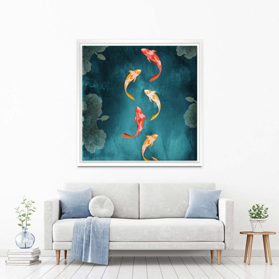 Don't Be Koi Square Canvas Print wall art product Abubkr Mohamed / Shutterstock