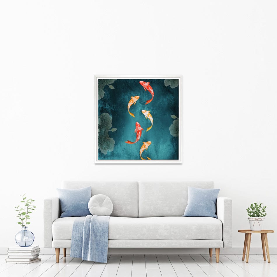Don't Be Koi Square Canvas Print wall art product Abubkr Mohamed / Shutterstock