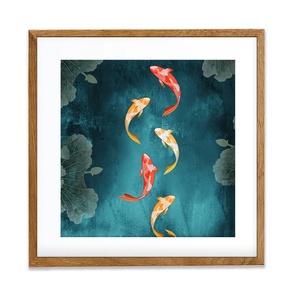 Don't Be Koi Square Framed Art Print Don't Be Koi Square Framed Art Print wall art product Abubkr Mohamed / Shutterstock