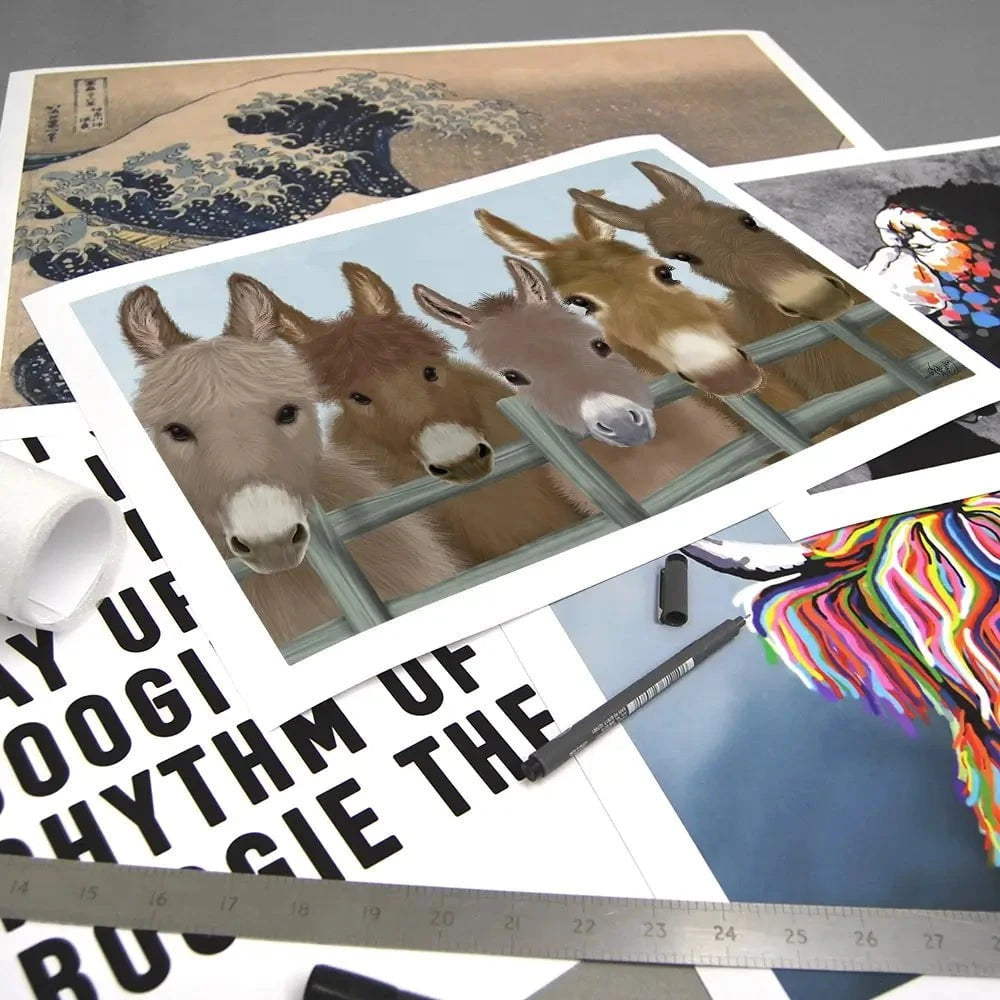 Donkey Herd Art Print Donkey Herd Art Print wall art product Fab Funky