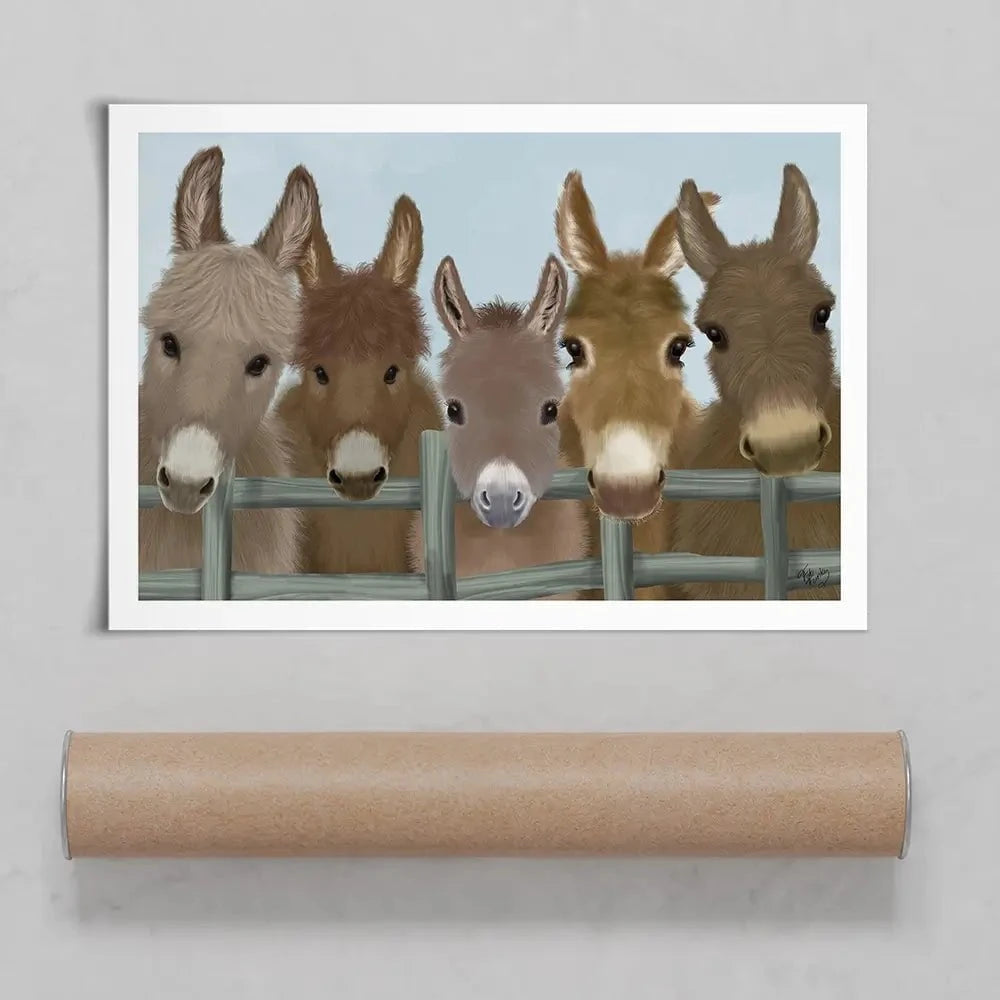 Donkey Herd Art Print Donkey Herd Art Print wall art product Fab Funky