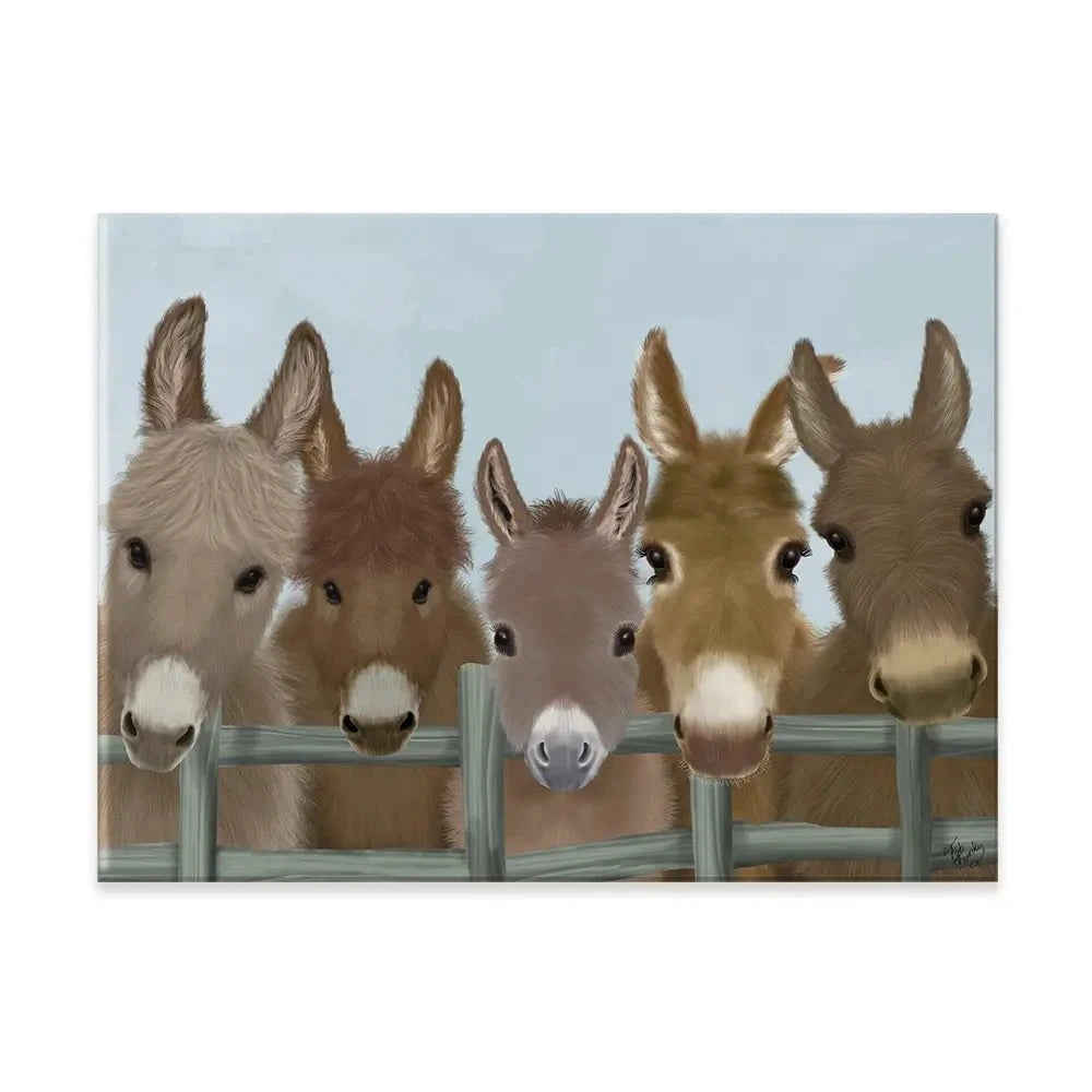 Donkey Herd Canvas Print Donkey Herd Canvas Print wall art product Fab Funky