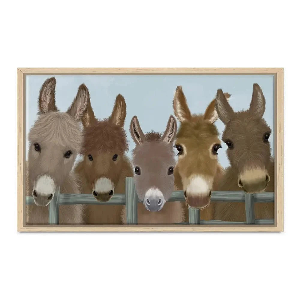 Donkey Herd Canvas Print Donkey Herd Canvas Print wall art product Fab Funky