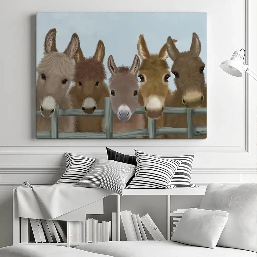 Donkey Herd Canvas Print Donkey Herd Canvas Print wall art product Fab Funky