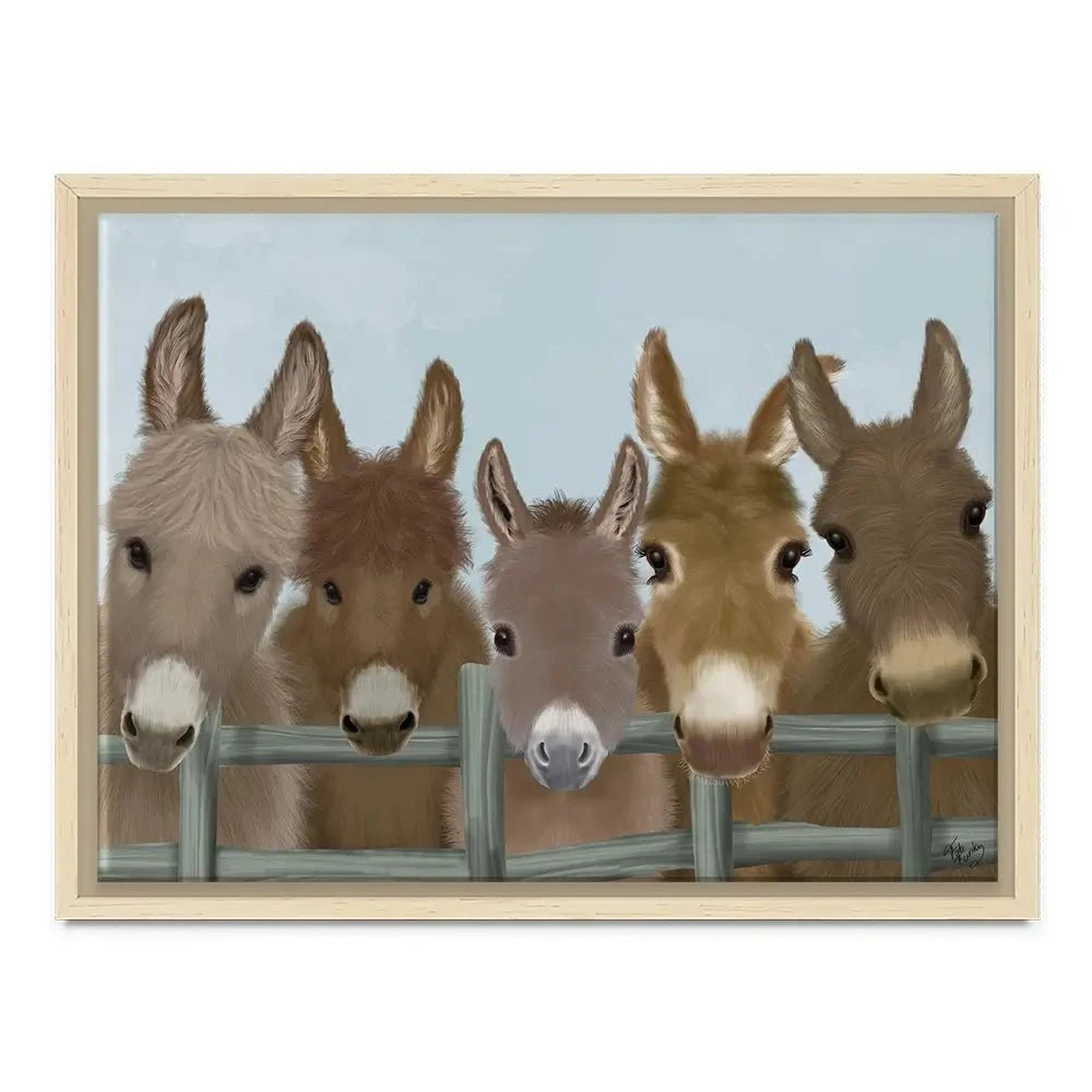 Donkey Herd Canvas Print Donkey Herd Canvas Print wall art product Fab Funky