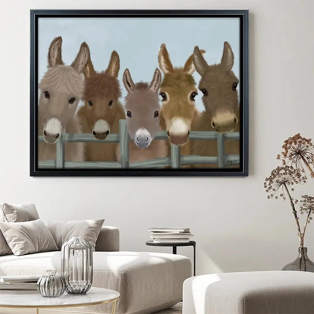 Donkey Herd Canvas Print Donkey Herd Canvas Print wall art product Fab Funky