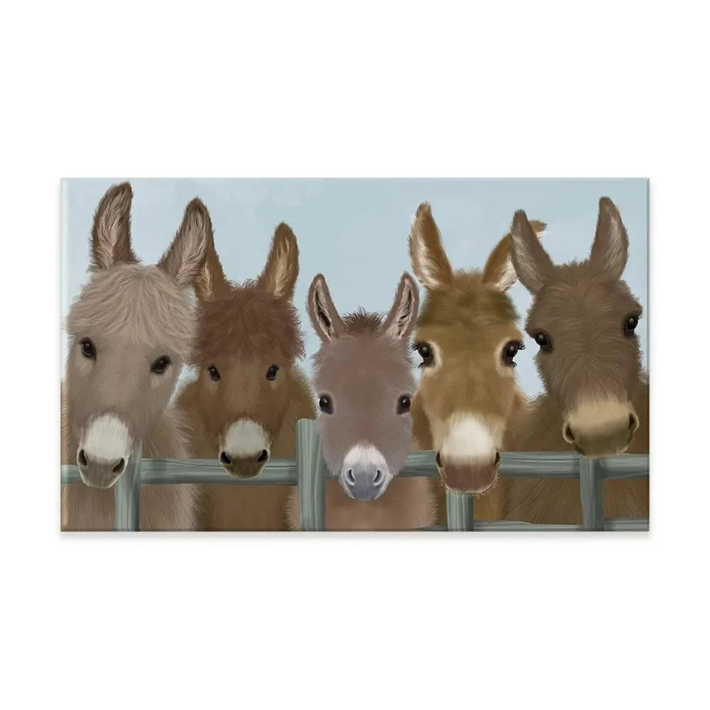 Donkey Herd Canvas Print Donkey Herd Canvas Print wall art product Fab Funky