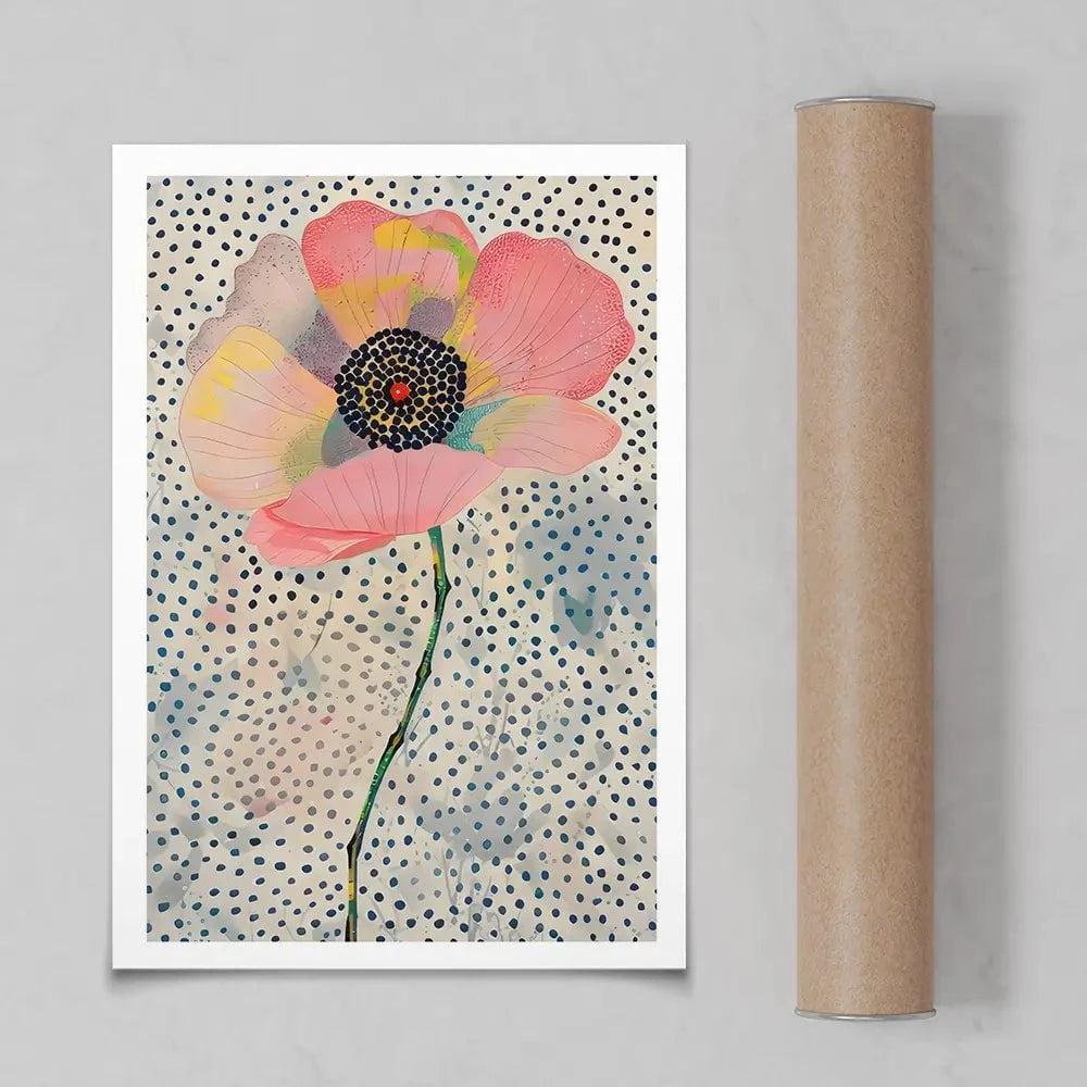 Dotted Floral Art Print Dotted Floral Art Print wall art product LSR Design Studio - Independent