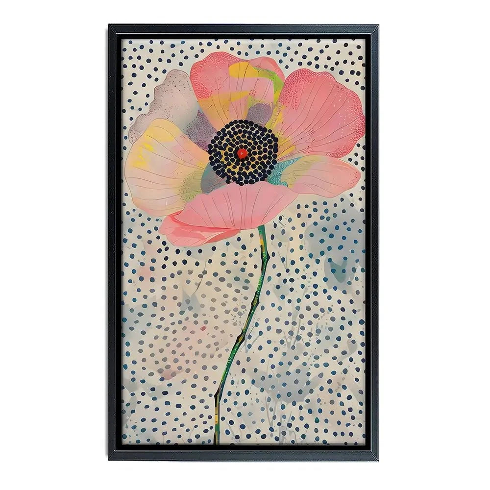 Dotted Floral Canvas Print Dotted Floral Canvas Print wall art product LSR Design Studio - Independent