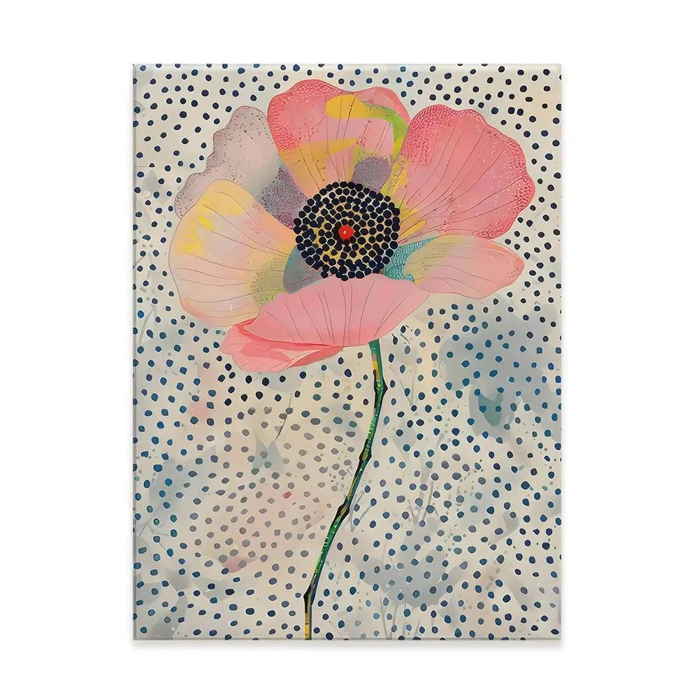 Dotted Floral Canvas Print Dotted Floral Canvas Print wall art product LSR Design Studio - Independent