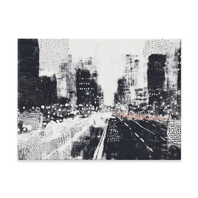 Dotted Night Road Canvas Print Dotted Night Road Canvas Print wall art product Chromatic Storm Studio