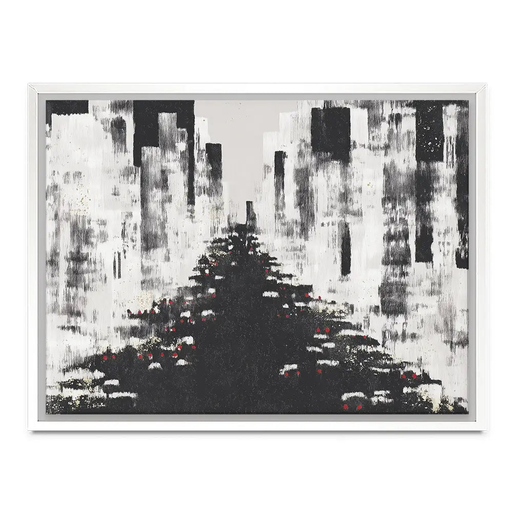 Dotted Traffic Lights Canvas Print Dotted Traffic Lights Canvas Print wall art product Chromatic Storm Studio