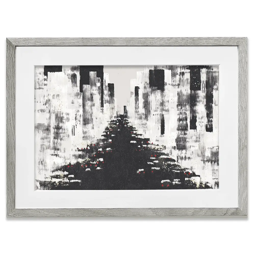 Dotted Traffic Lights Framed Art Print Dotted Traffic Lights Framed Art Print wall art product Chromatic Storm Studio